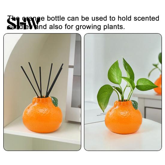Einzigartiges Tischornament, Orangenförmige Vase, Dekorativer Hydrokultur Kreativer Blumenbehälter, Kleiner Hydrokultur Pothos Behälter Topf für Wohnzimmer