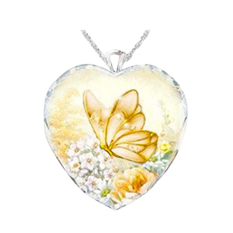 Yunjin wish creative flower butterfly bird necklace crystal necklace series