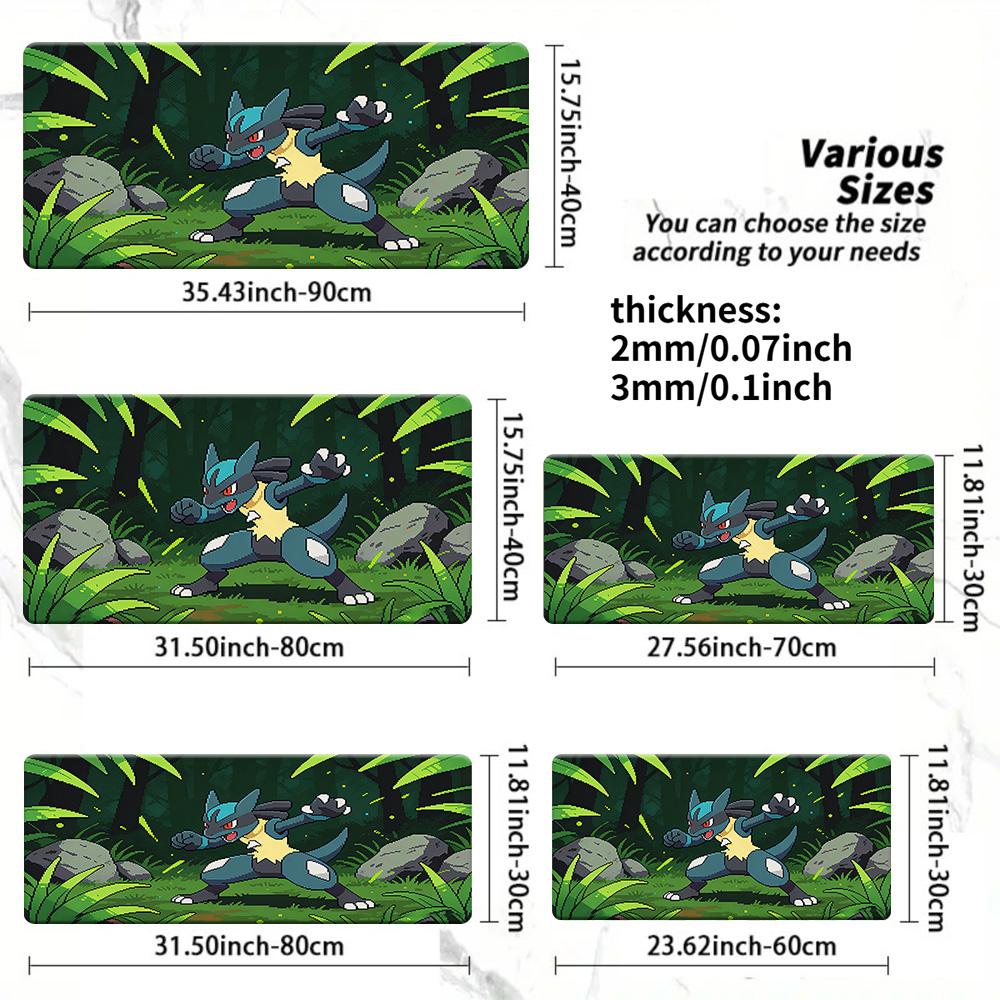Lucario Cherry Blossom Nest Gaming Mouse Pad with NonSlip Rubber Base 30x80x0.2cm