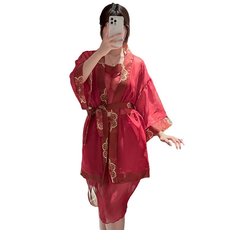 Sexy fun uniform antique hanfu passion suit pure desire hot fun belly pocket bridal uniform temptation