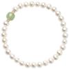 Freshwater Pearl Hetian Jade Beaded Bracelet, Dainty Green Jade Pearl Strand Bracelets for Women, Elegant Minimalist Daily Jewelry Gift