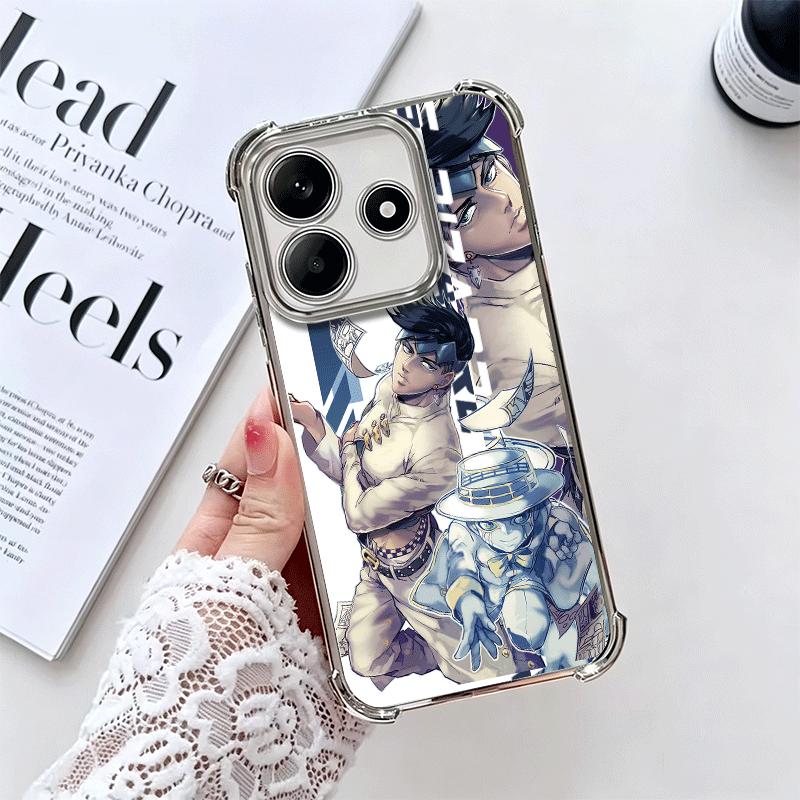 

Мягкий чехол для телефона с дизайном из аниме JoJo Adventure для Xiaomi Redmi Note 14 15 Pro Plus 13 12 11S 11T 5G 10 9S 9 Покрытие Защита от падения Fund Redmi Note15ProPlus