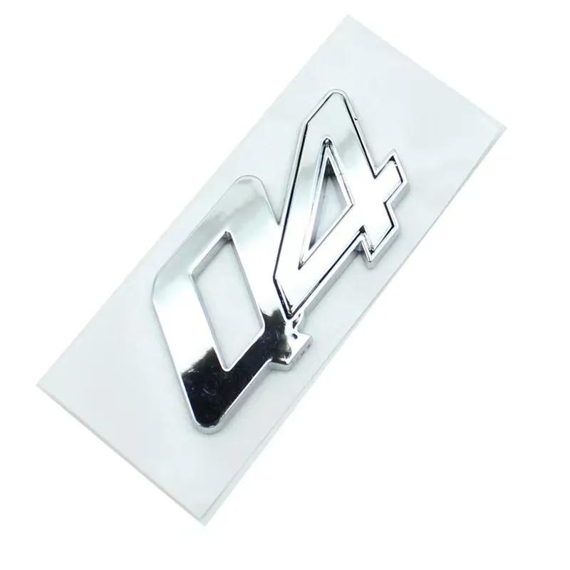 3D ABS Chrome Black Red Logo Q4 Emblem Car Trunk Decal For Q4 Stikcer Accessories
