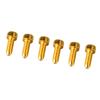 6PCS Guitar Hex Head Screws Double Tremolo Bridge Saddle String Locking Screw with Taper Tip Gold
