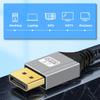 NFHK 2M Abgewinkelt DisplayPort DP zu DP 4K Silber Ultra HD UHD 90 für und Grafikkarten Kabel, 60Hz, Gesleevt, Grad, Desktops, Laptops, Monitore,