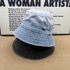 Multi-color optional old denim bucket hat washed metal standard ins wind daily versatile sunshade basin hat