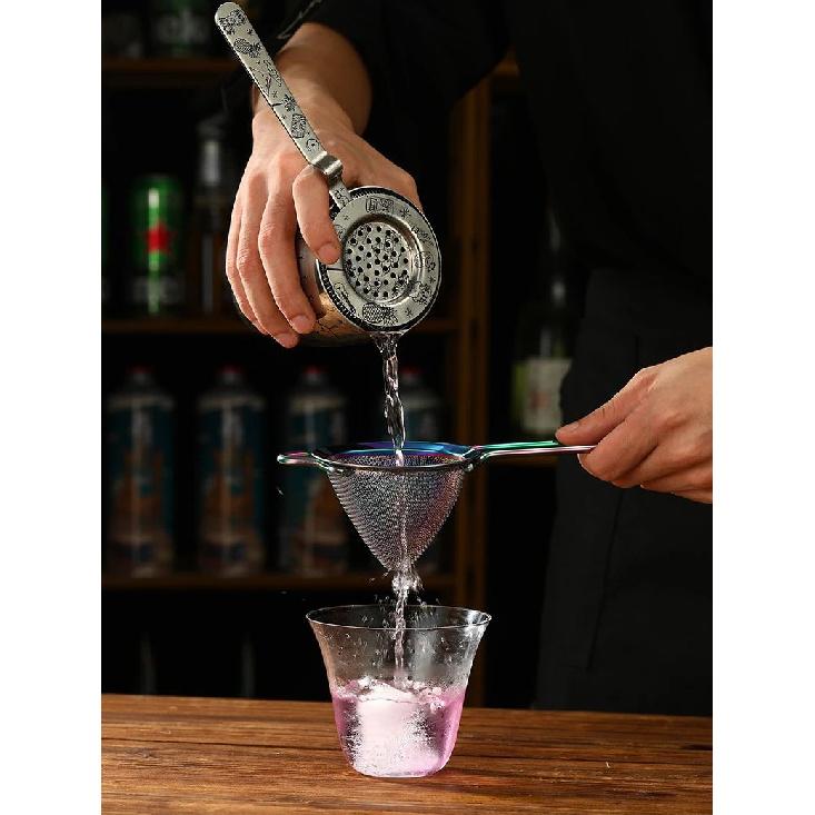 Bar-Sieb Sprung-Cocktail-Sieb Edelstahl Deluxe-Sieb Barwerkzeuge 7