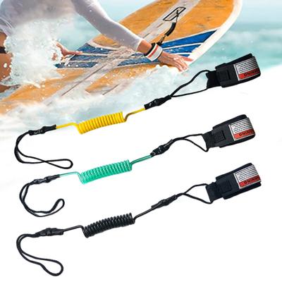 Laisse de planche de surf en TPU, sangle de poignet réglable à ressort SUP, corde de jambe de planche à pagaie debout, laisse de sécurité pour shortboard et Longboard