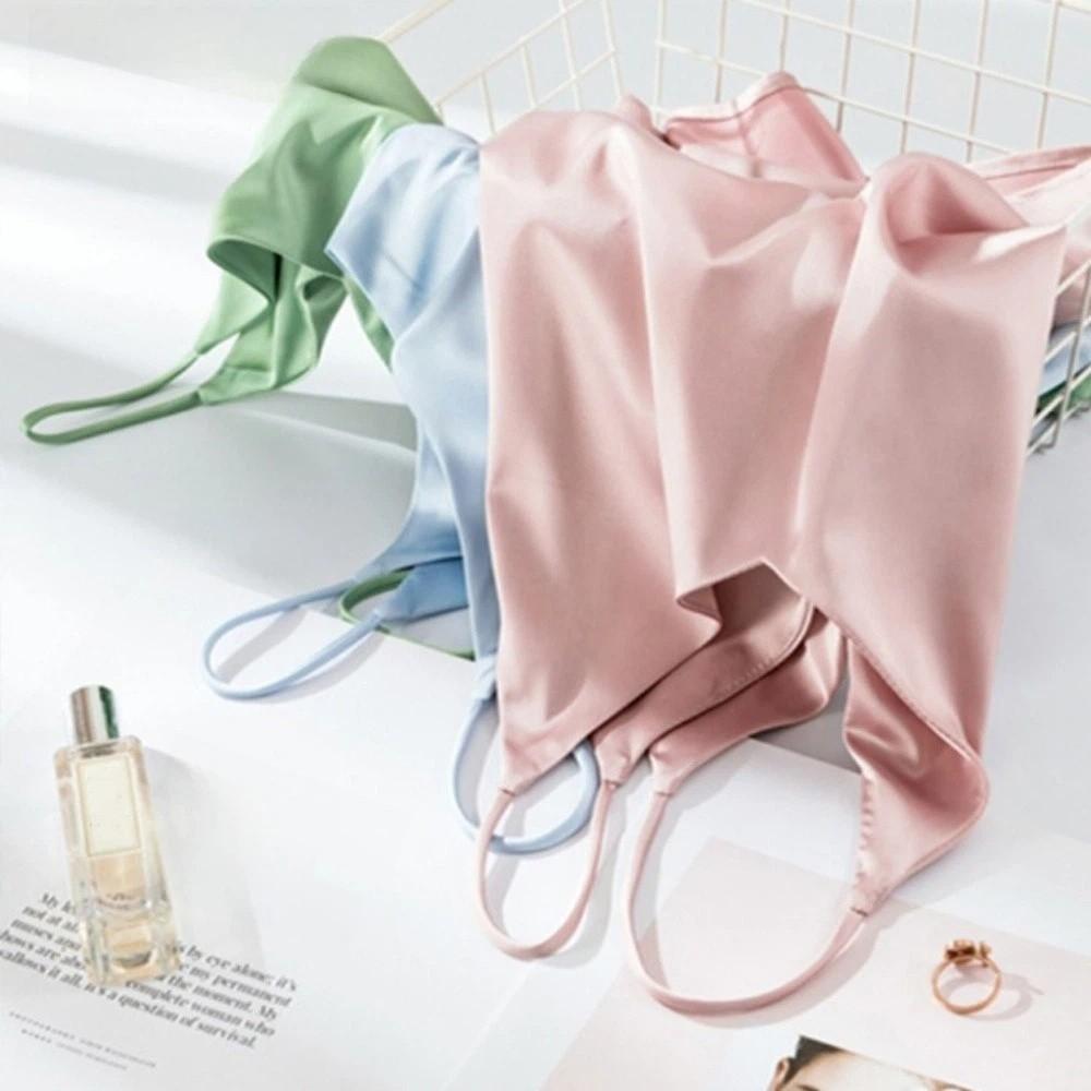 Stain Silk Spaghetti Strap Top V Neck Ladies' Base Vest Women Summer Camisole Women's Interior
