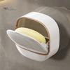 Self Draining Soap Holder Strong Load-bearing Easy To Install Bathroom Wall Mounted Soap Box Tray Container