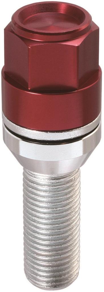 KYO-EI (Kyoei Industry) LEGGDURA RACING Wheel Bolts, M14 X P1.25, 60° Taper, 35mm Neck, Red, KIC3535R4
