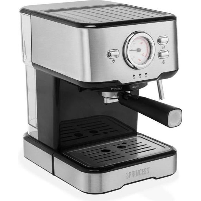 Kávovar na espresso a kapsle Princess - 20 barů - Nádržka na vodu 1,5 l
