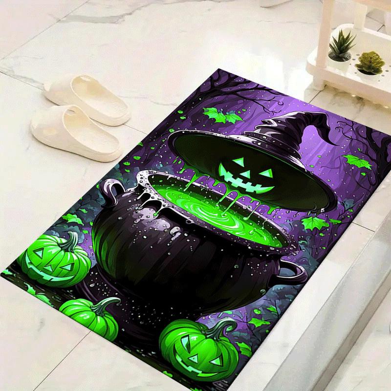 

1pc Magic Black Pumpkin Design Area Rug - Soft, Anti-Slip, and Durable Gaming Room Decor for Bedroom 60cm by 90cm