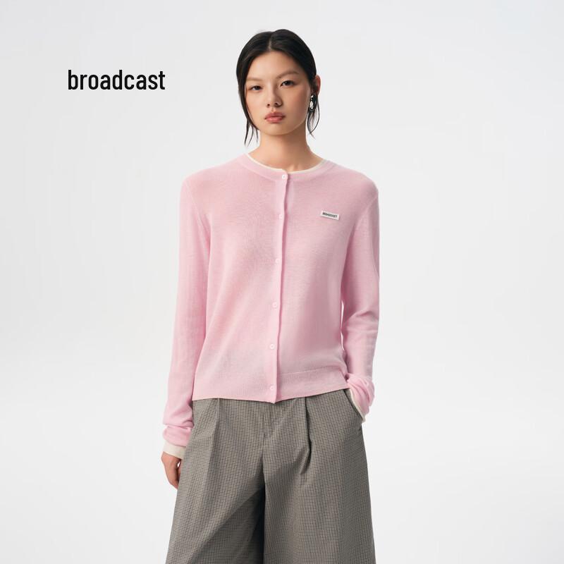 Women's Round Neck Long Sleeve Wool Knit Cardigan