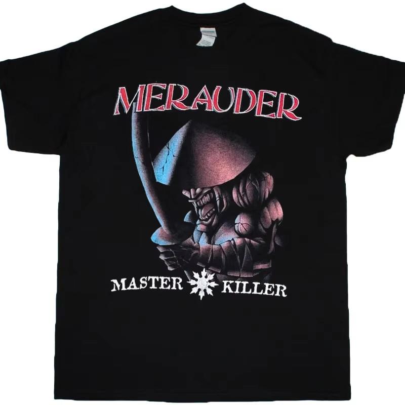Merauder Master Killer Band Grafik Schwarz Unisex T-Shirt GE825 L gray
