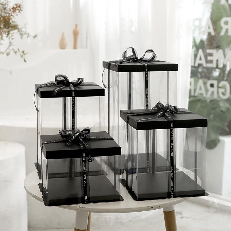 Transparent PET Cake Box for Desserts: Sizes 4 To 16 Inches