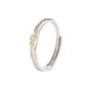 Tichya Star Trail Couple Rings: Pure Silver 999, Open Design for Men and Women, Light Luxury Fashion Planet Pair.