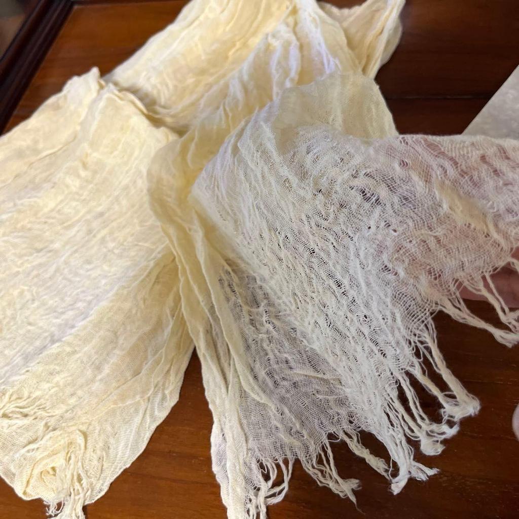 Used ASAFUKU Hemp Light & Fluffy Stole UV Cut Cotton Hemp Natural