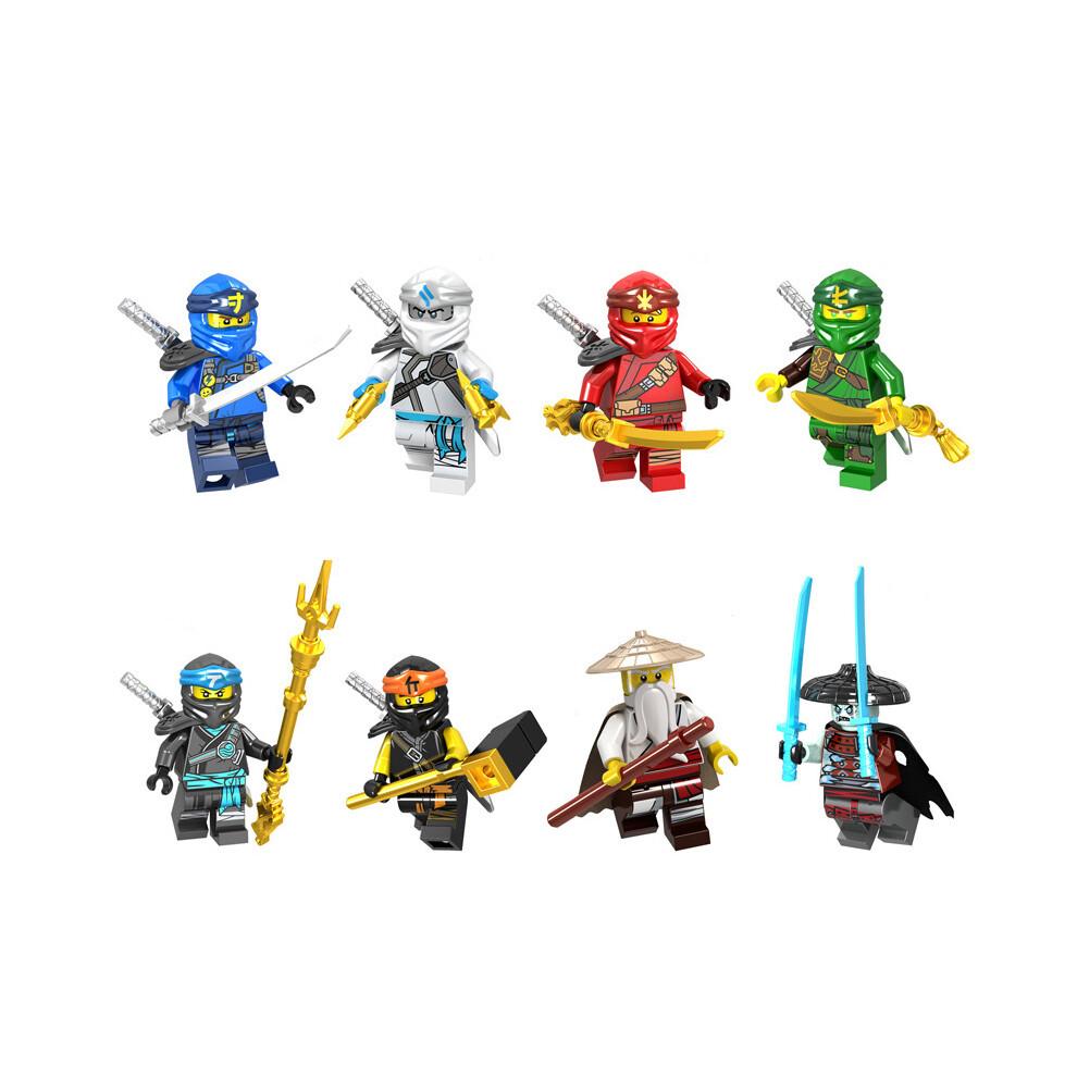 Ninja Building Blocks Ninjago Minifigure Kids Toy Gifts 8pcs Set Fit Lego