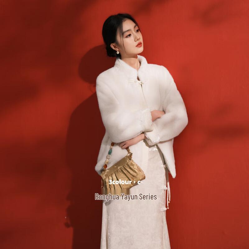 

Sancai Лунная тень 2025 Зимняя двусторонняя шуба из искусственного меха норки XL 170/92A