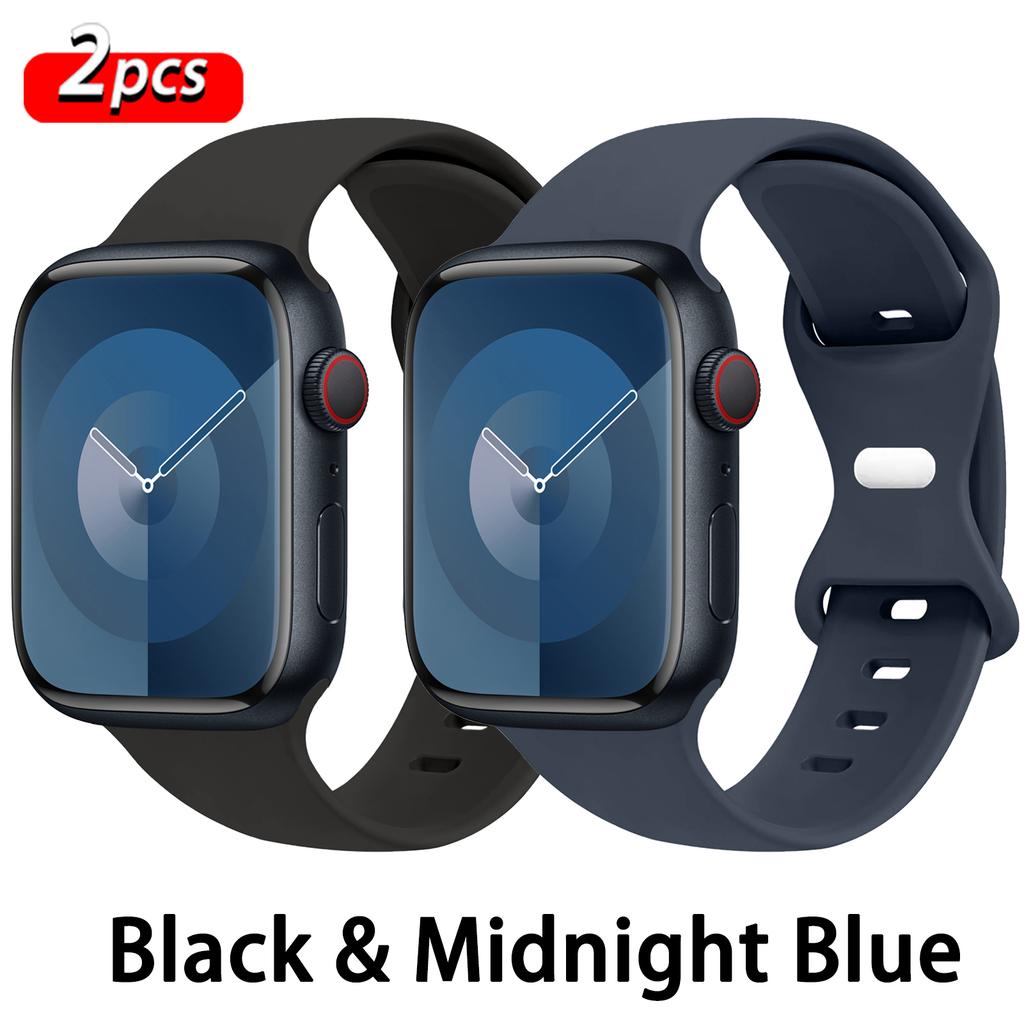Silicone Strap For Apple Watch Band 44mm 45mm 41mm 40mm 49mm 42mm 38mm 46MM Sport Bracelet iWatch Series Ultra 2 SE 10 9 8 7 6 5