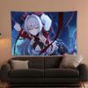 Anime Game Honkai Impact 3 Printed Tapestry Tarot Card Hippie Wall Hanging Warm Room Banner Dormitory Bedroom Decoration