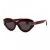Palm Angels Sunglasses Cat Eye Full Rim Black Frame And Dark Grey Lens Peri10fm
