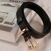 Fashion Pin Buckle Waistband Women Thin Waist Strap Versatile Leather Belt