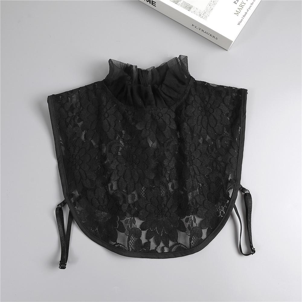 

Ruffled Fungus Trim Mesh False Collar чорний