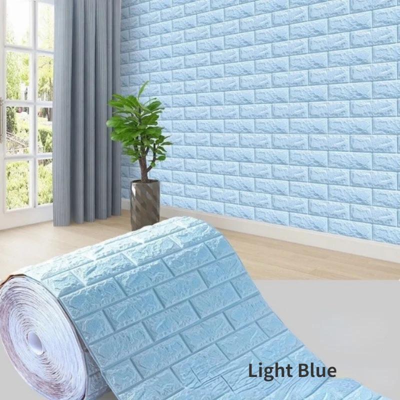 3/5/10 M 3D Self-adhesive Wallpaper Stickers 3M Brick Wall Stickers Home Decor Wallpaper for Walls DIY Bedroom Papel De Parede