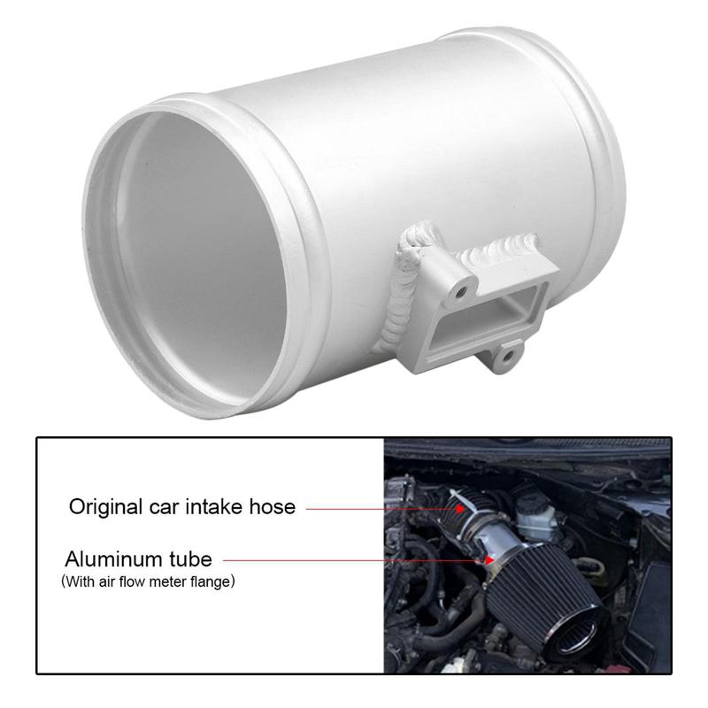 Maf Air Flow Sensor Adapter Tube Accessories Replacement Aluminum Alloy 76mm Air Flow Sensor Mount Adapter Universal