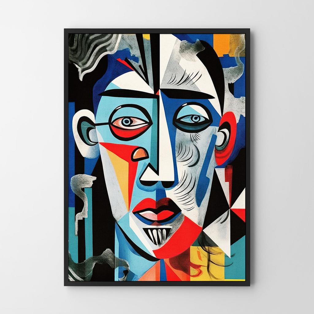 Plakat portret kubizm twarz picasso