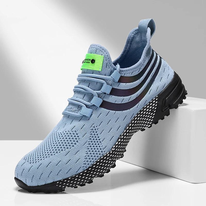 

Мужские кроссовки сетчатые дышащие повседневные туфли легкие с мягкой подошвой беговые кроссовки для мужчин лето новые унисекс для бега тенниса ходьбы 39 синий