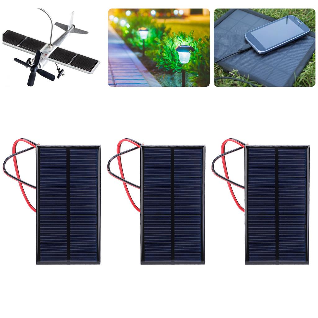 Solar Panel Solar Panel DC 6V 1W Solar Panel Cell Power Module Polycrystalline Silicon Solar Panel with 30cm Cable