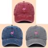 Fire Flamingo Embroidered Baseball Cap With Sun Protection For Outdoor Casual Wear
