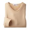 Little Island Innerwear Warm Innerwear Women's V-Neck High-Tension Fleece-Lined (Beige/LL) (Long Sleeves/Stretch)