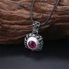 Gothic Eye Skull Necklace, Punk Eye Pendant Titanium Steel, Unique Personality Pendant