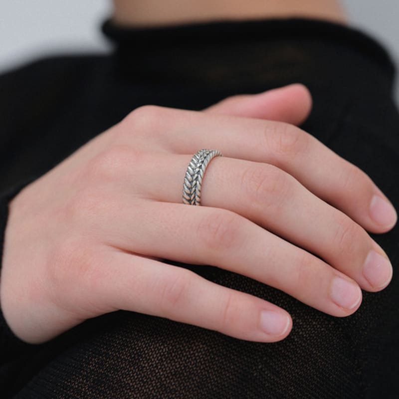 Another Layer Double Twist Ring (silver925)