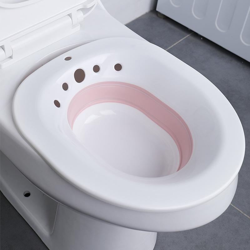 Bath for Toilet Hemorrhoids  for Postpartum Pregnant-Women or Hemorrhoids, Foldable Hangable Storage Large-Capacity Private Care