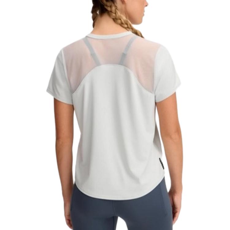 Under Armour Vanish Elite Rush Solid Color Casual Simple Breathable Short Sleeve T-Shirt Women Tops Hydrogen-Green 1389868-377