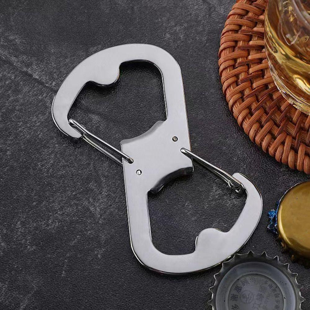 

Carry-on Multifunctional Buckle Stainless Steel Outdoor Backpack Clasps 8-shaped Carabiner Camping серебряный