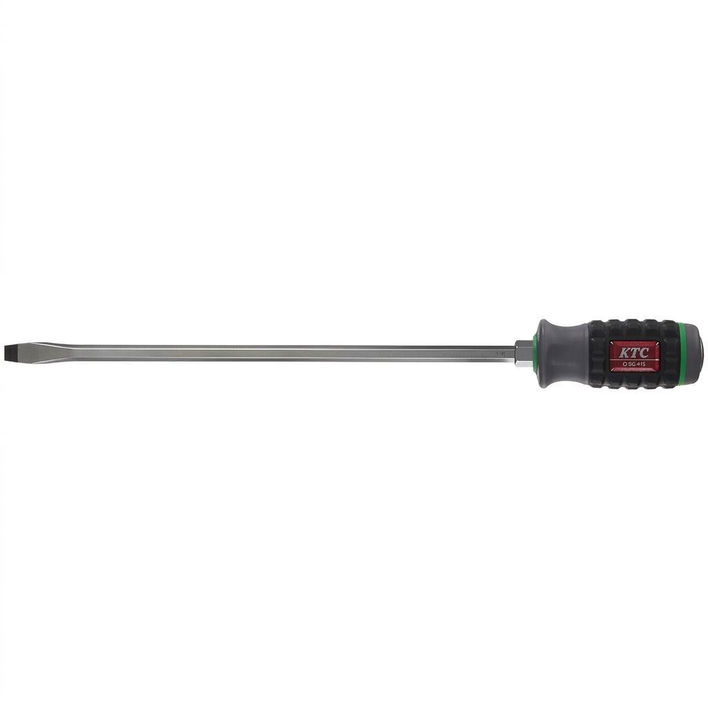 Kyoto Machine Tool Resin Handle Long Slotted Through 6mm D1M2630 (KTC) Screwdriver, Shank, Type, чёрный
