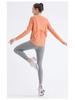 Women's Breathable Long Sleeve Round Neck Yoga Top - Slim Fit Running Fitness T-Shirt