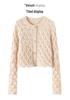 Lightweight & Chic: Autumn/Winter 12-Gauge Cashmere Round Neck Hollow Knit Cardigan with Raised Dots