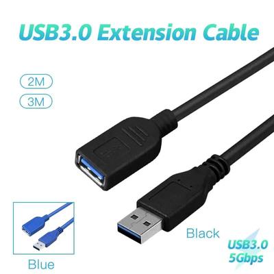 Câble d'extension USB Câble d'alimentation à deux conducteurs Câble de données à quatre conducteurs Câble rallongé Double blindage Anti-interférence Câble ultra-long
