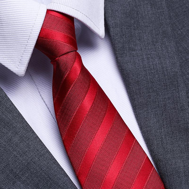 Married Men'S Red Zipper No-Tie Formal Tie Business Black Professional Groom Korean Version One-Pull Tie