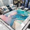 Nordic Colored Marble Carpet for Home Living Room Decorative Floor Mats Porch Door Mat Anti-slip Print Mats Bedroom Non-slip Mat