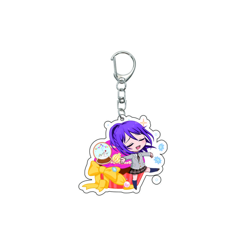 55MM Anime banG Dream Keychain Toyama Kasumi/Saya Yamabuki/Hanazono Tae Key Chain Acrylic Model Plate Christmas Gifts