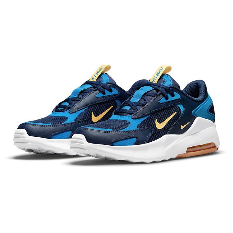 New Nike Air Max Bolt Breathable Non Slip Wear resistant Low Tops Deep Blue GS CW1626-401