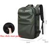 Men Travel Backpack One Click Start Pump Vacuum Compression Laptop Backpack Hiking Business 17 Inch Extended School Backpack